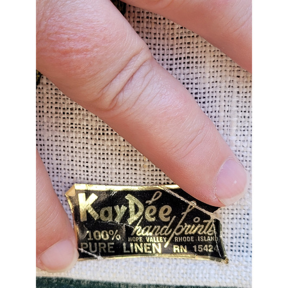 Vintage Kat Dee Blue Purple Grape Vine Lois Long Linen Kitchen Towel Vineyard - Picture 5 of 8